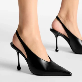 Isa 95 zwarte leren pumps