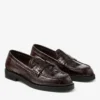Ivy Loafer Sambuco glanzende loafers van leer met krokodillenreliëf