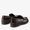 Ivy Loafer Sambuco glanzende loafers van leer met krokodillenreliëf