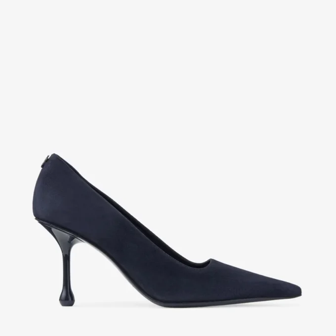 Ixia 80 marineblauwe suède pumps