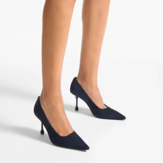 Ixia 80 marineblauwe suède pumps