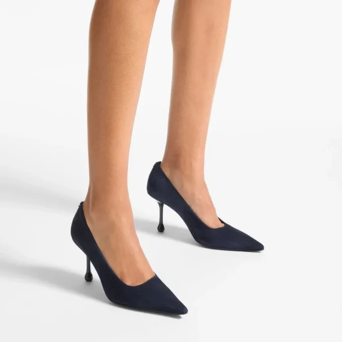 Ixia 80 marineblauwe suède pumps