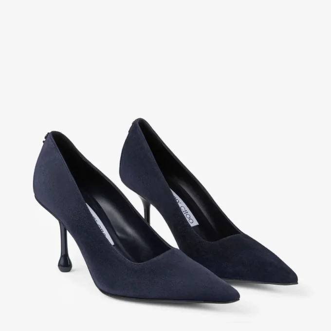 Ixia 80 marineblauwe suède pumps
