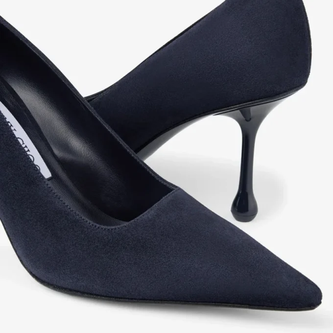 Ixia 80 marineblauwe suède pumps