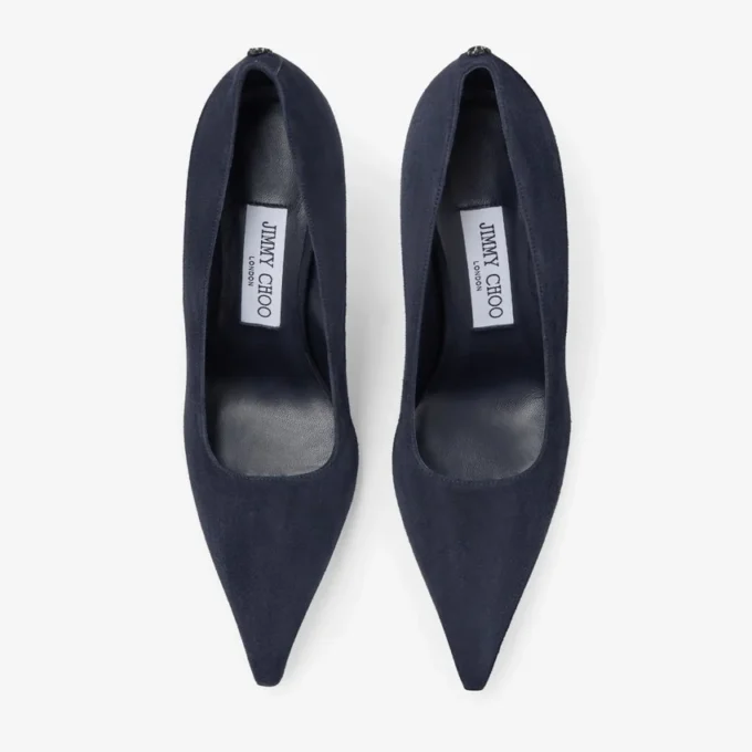 Ixia 80 marineblauwe suède pumps