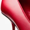 Ixia 80 robijnrode leren pumps