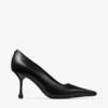 Ixia 80 Zwarte pumps van nappaleer