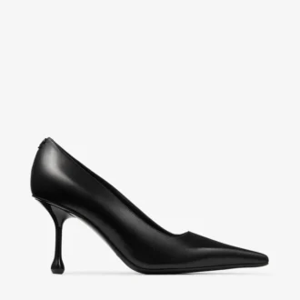 Ixia 80 Zwarte pumps van nappaleer