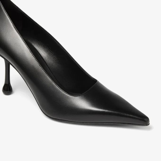 Ixia 80 Zwarte pumps van nappaleer