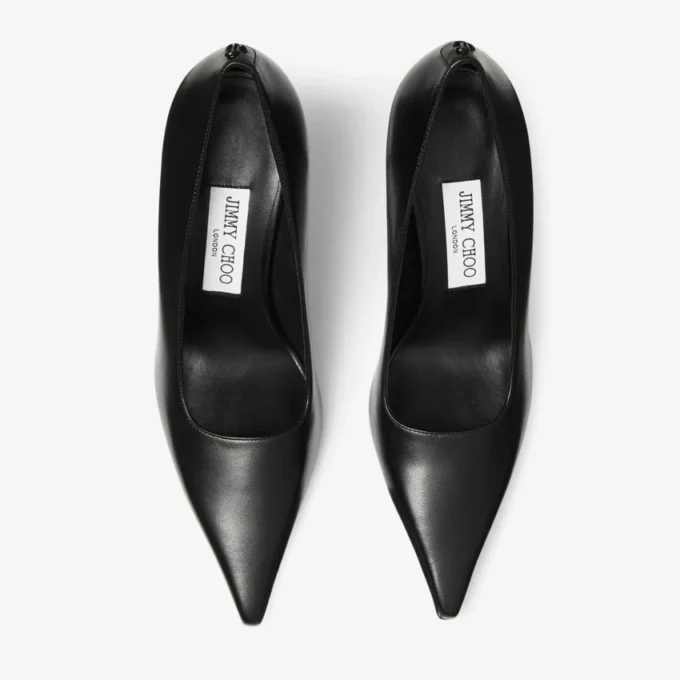 Ixia 80 Zwarte pumps van nappaleer