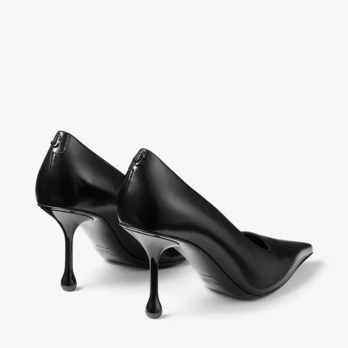 Ixia 80 Zwarte pumps van nappaleer
