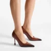 Ixia 95 cognackleurige pumps van gespoten spazzolato-leer Ixia 95 cognackleurige pumps van gespoten spazzolato-leer