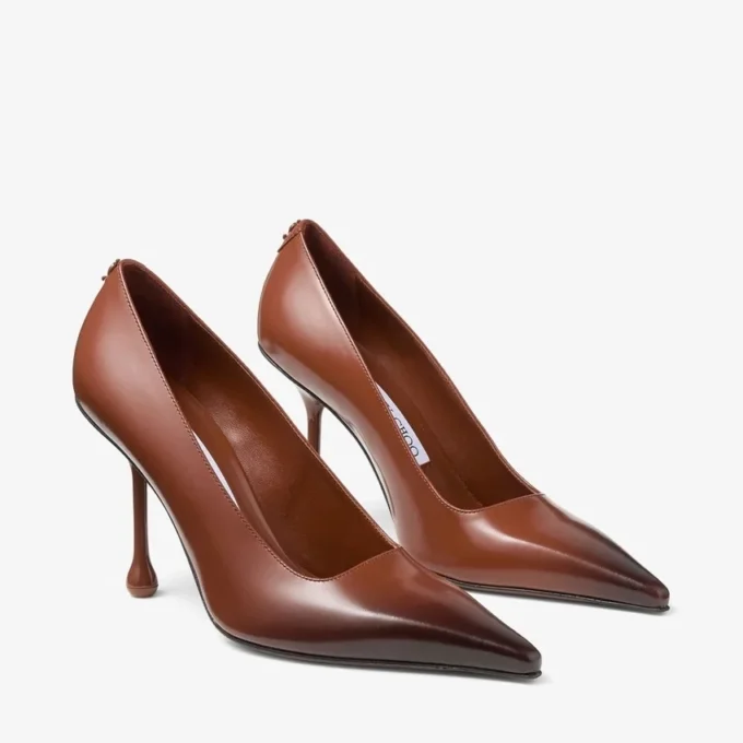 Ixia 95 cognackleurige pumps van gespoten spazzolato-leer Ixia 95 cognackleurige pumps van gespoten spazzolato-leer