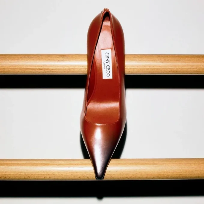 Ixia 95 cognackleurige pumps van gespoten spazzolato-leer Ixia 95 cognackleurige pumps van gespoten spazzolato-leer