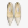 Ixia 95 gele satijnen pumps met strass-steentjes Ixia 95 gele satijnen pumps met strass-steentjes