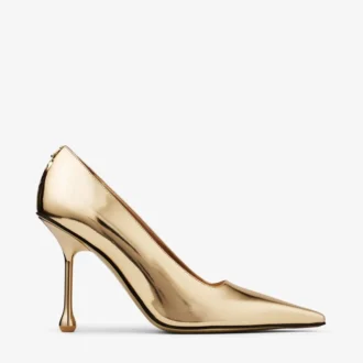 Ixia 95 gouden pumps van vloeibaar metaal