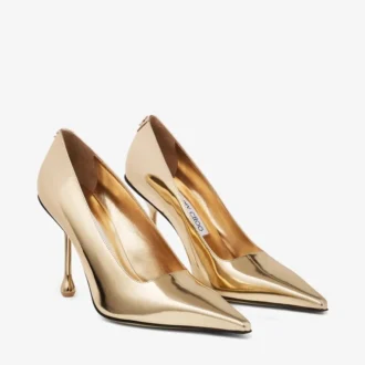 Ixia 95 gouden pumps van vloeibaar metaal