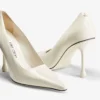 Ixia 95 Latte lakleren pumps