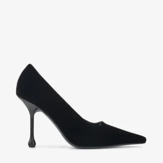 Ixia 95 zwarte fluwelen pumps