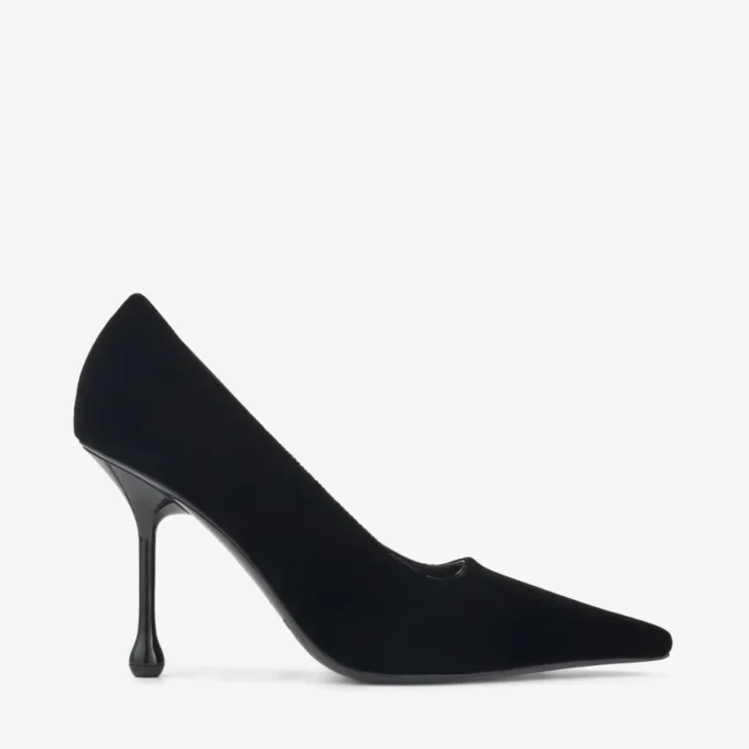 Ixia 95 zwarte fluwelen pumps