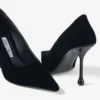 Ixia 95 zwarte fluwelen pumps