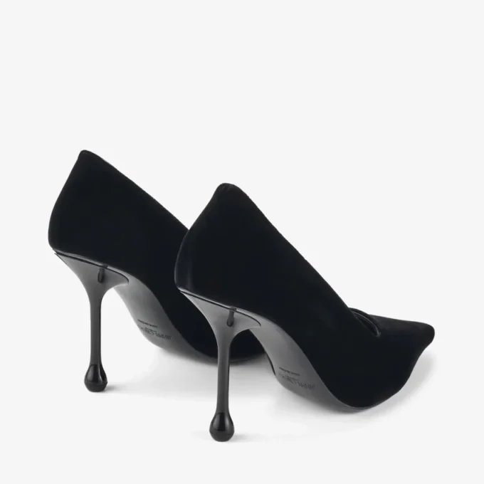 Ixia 95 zwarte fluwelen pumps