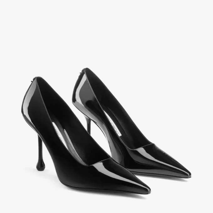 Ixia 95 zwarte lakleren pumps