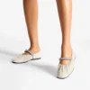Jade Ballerina Latte Ballerina’s van zacht nappaleer met kristallen bandje Jade Ballerina Latte Ballerina’s van zacht nappaleer met kristallen bandje