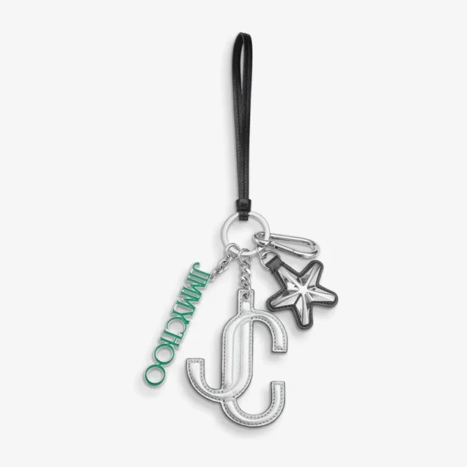 Jc Multi Charm Zilver & Groen Metallic Nappa Sterrenlogo Tasbedel