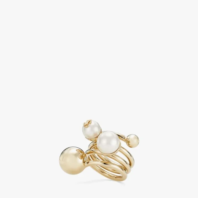Jc Multi Pearl Ring – Ring van metaal met gouden afwerking en parels