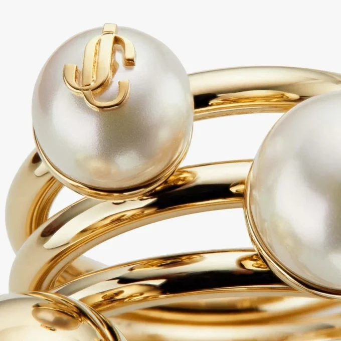 Jc Multi Pearl Ring – Ring van metaal met gouden afwerking en parels