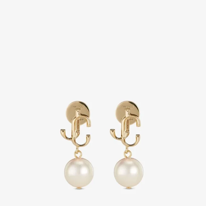 Jc Pearl Oorbellen Jc Pearl Oorknopjes van metaal met gouden afwerking
