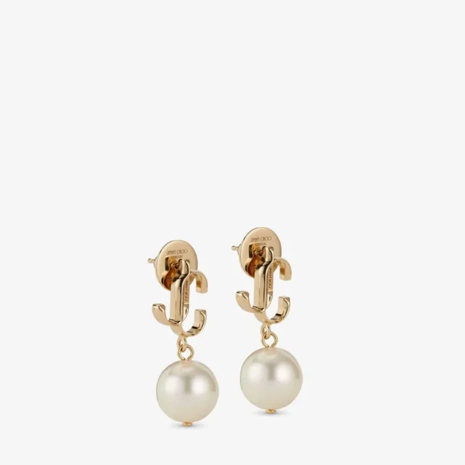 Jc Pearl Oorbellen Jc Pearl Oorknopjes van metaal met gouden afwerking