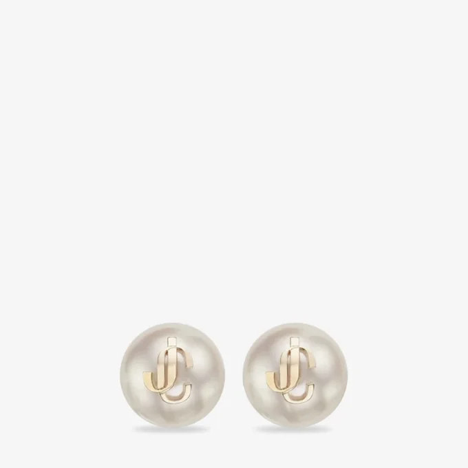 Jc Pearl Studs Jc Pearl Stud-oorbellen van metaal met gouden afwerking