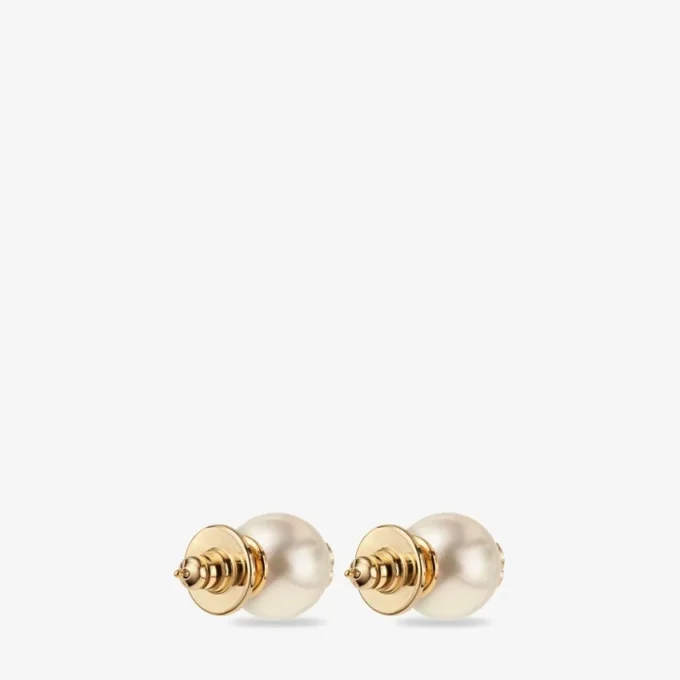 Jc Pearl Studs Jc Pearl Stud-oorbellen van metaal met gouden afwerking