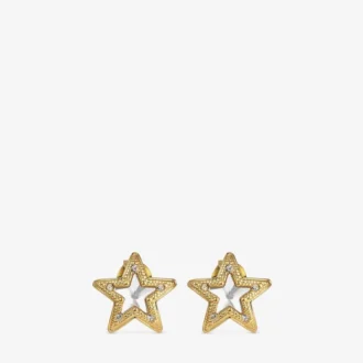 Jc Star Studs Goudkleurige metalen Jc Star Stud-oorbellen met Swarovski-kristallen