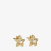 Jc Star Studs Goudkleurige metalen Jc Star Stud-oorbellen met Swarovski-kristallen