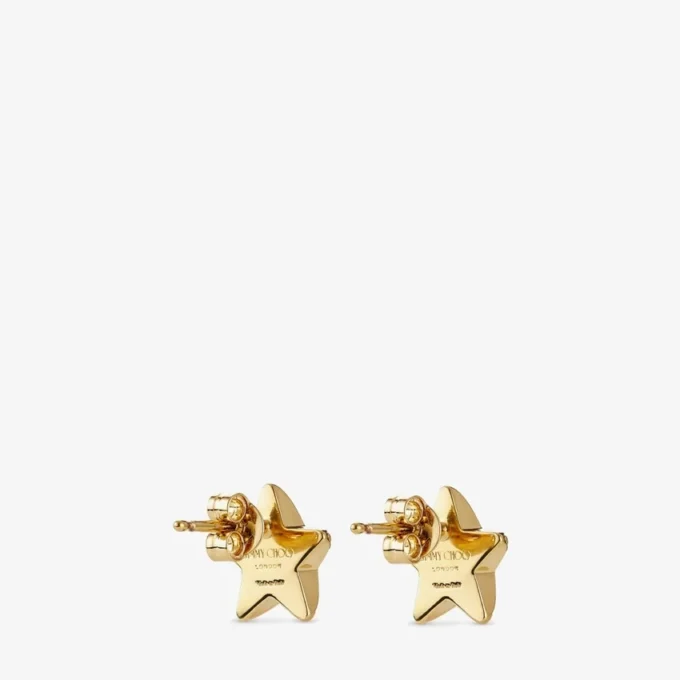 Jc Star Studs Goudkleurige metalen Jc Star Stud-oorbellen met Swarovski-kristallen