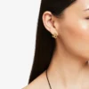 Jc Studs Goudkleurige metalen Jc Stud-oorbellen met Swarovski-kristallen