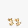 Jc Studs Goudkleurige metalen Jc Stud-oorbellen met Swarovski-kristallen