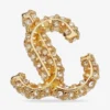 Jc Studs Goudkleurige metalen Jc Stud-oorbellen met Swarovski-kristallen