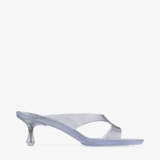 Jelly Drop 50 Zilveren glitter jelly sandalen