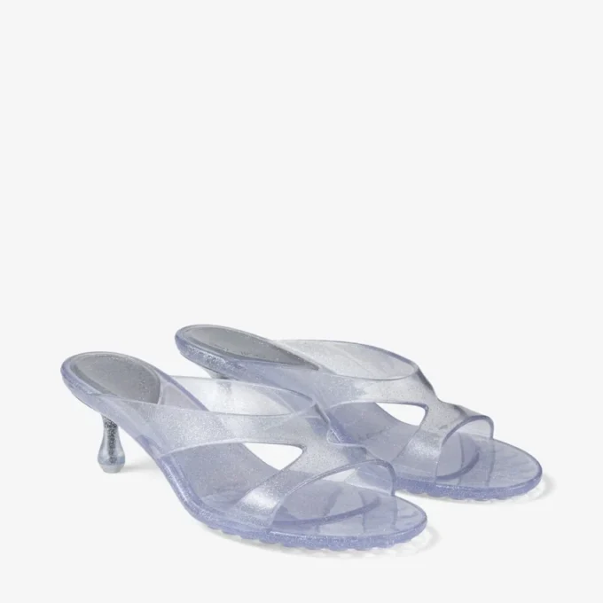 Jelly Drop 50 Zilveren glitter jelly sandalen Jelly Drop 50 Zilveren glitter jelly sandalen