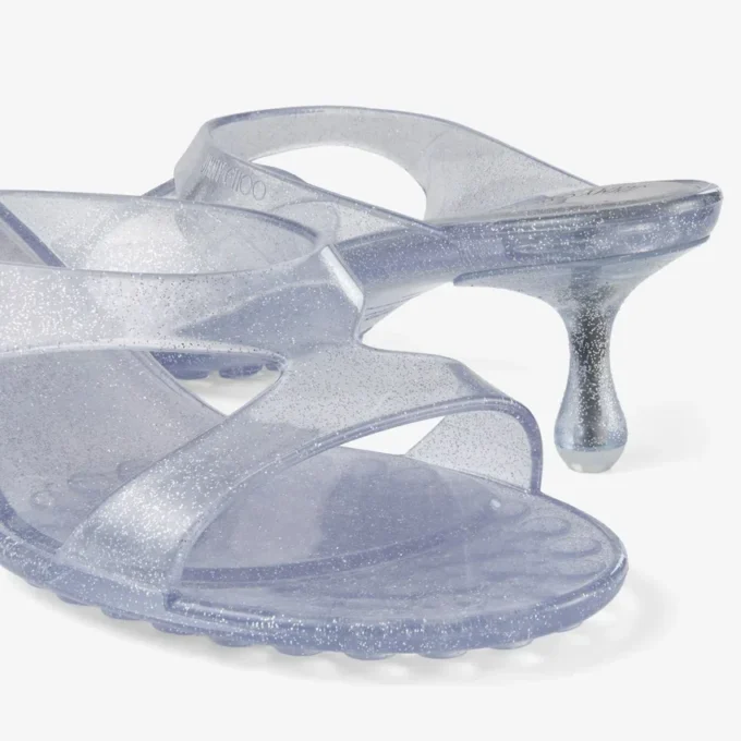 Jelly Drop 50 Zilveren glitter jelly sandalen Jelly Drop 50 Zilveren glitter jelly sandalen