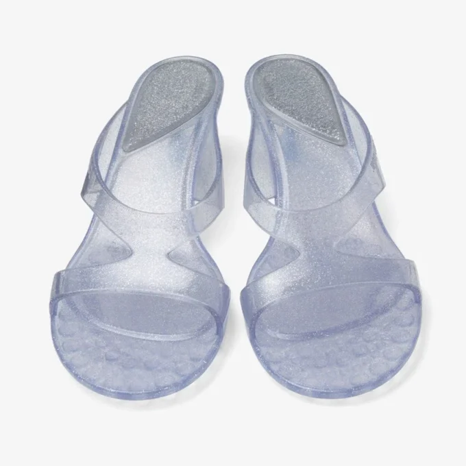 Jelly Drop 50 Zilveren glitter jelly sandalen Jelly Drop 50 Zilveren glitter jelly sandalen