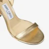 Jenn 100 Goudkleurige metallic nappaleren sandalen Jenn 100 Goudkleurige metallic nappaleren sandalen