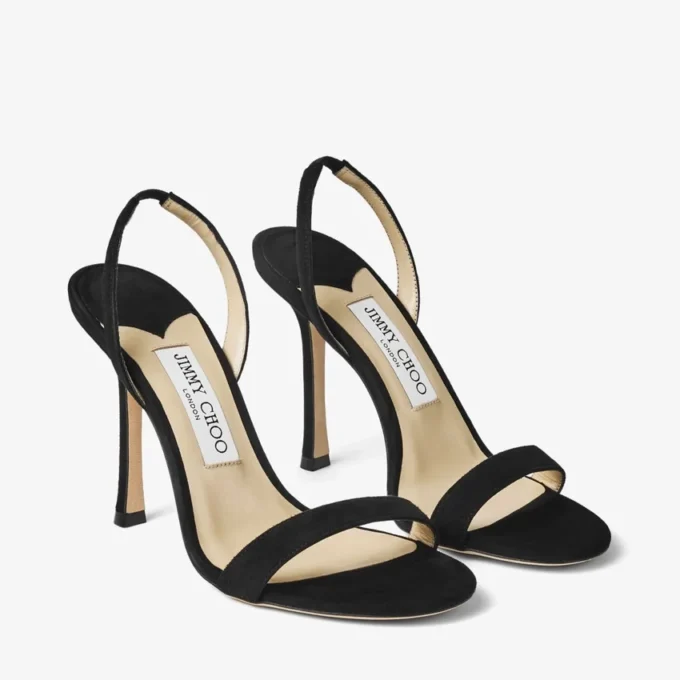 Jenn 100 zwarte suède sandalen