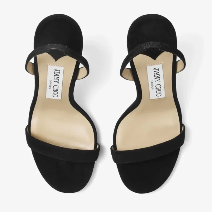 Jenn 100 zwarte suède sandalen