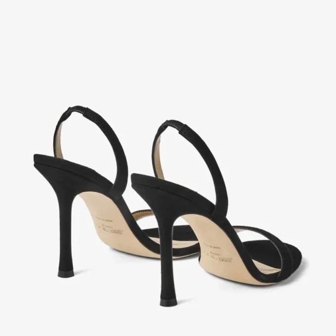 Jenn 100 zwarte suède sandalen