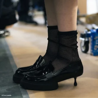 Jimmy Choo Noir Kei Ninomiya Maxi Loafer Zwarte gepolijste kalfsleren loafers